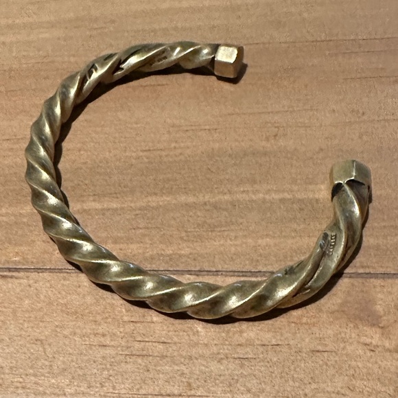 Giles & Brother twisted brass cuff bracelet - Picture 3 of 4